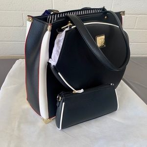 Court Coutoure Tennis Bag Black w Red and White